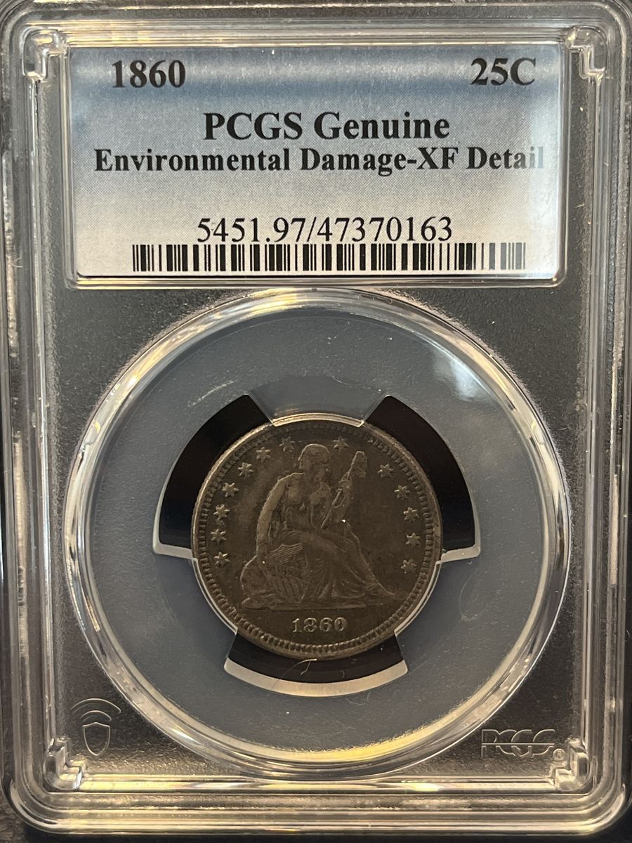 1860 25C Seated Liberty