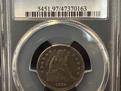 1860 25C Seated Liberty