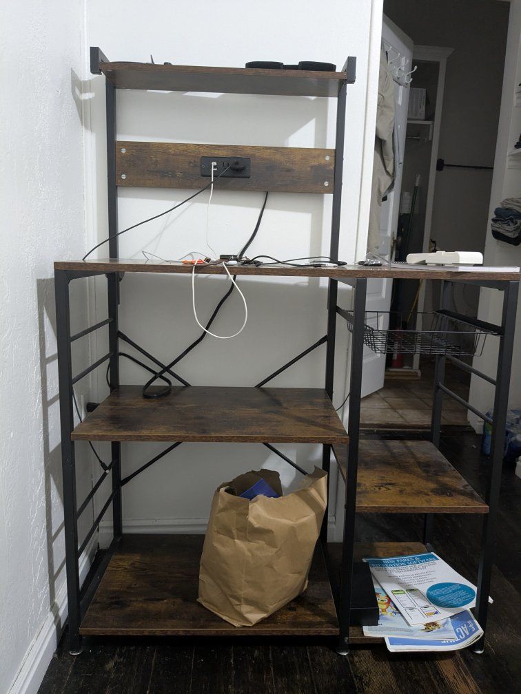 multiple purpose table with electric outlet