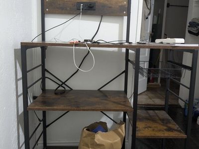 multiple purpose table with electric outlet