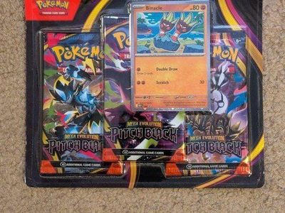 Pokémon Mega Evolution Pitch Black Trading Card Game Booster Pack Set with Bonus Binacle Promo Card