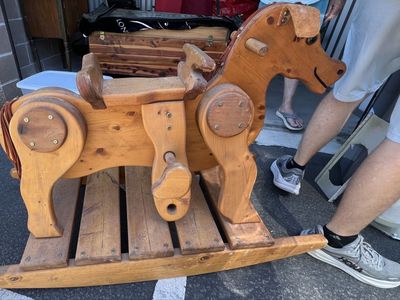 Handcrafted Wooden Rocking Horse Toy - Classic Ride-On for kids.