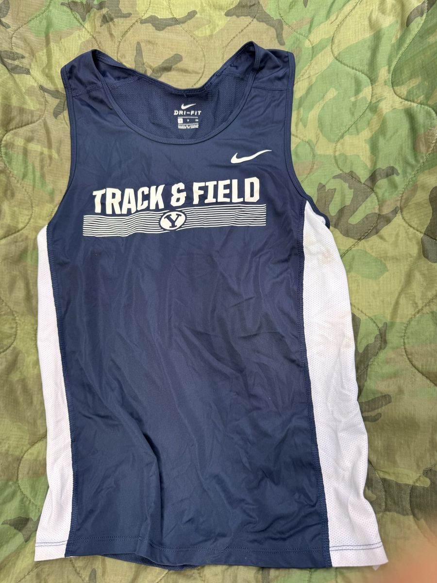 Nike Dri-FIT BYU Cougars Track & Field Singlet - Men's Small Navy