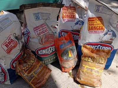 charcoal and smoke chips