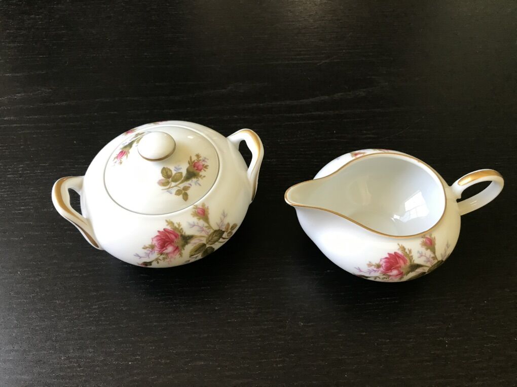 Moss Rose By Sango Cream And Sugar Bowls