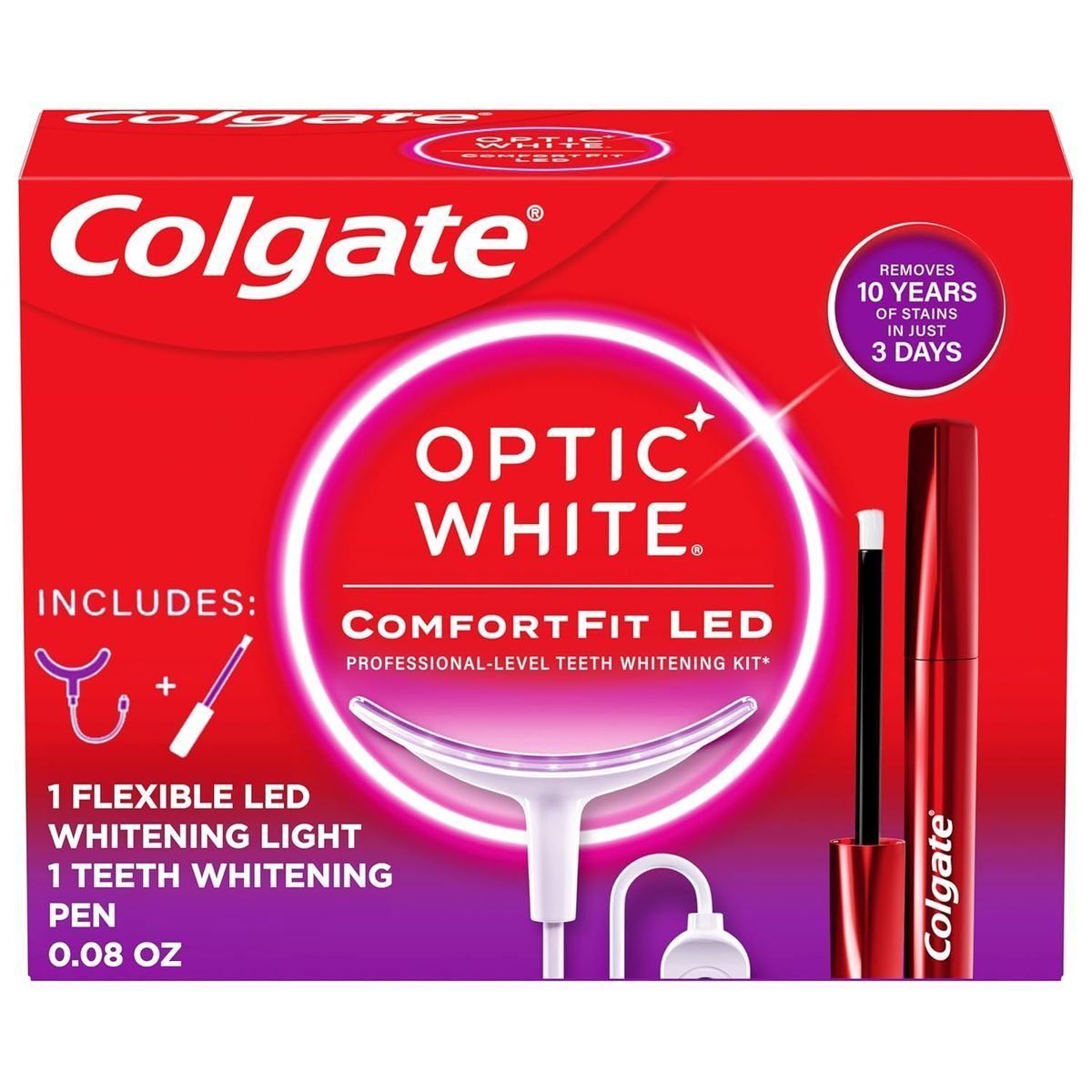 Colgate Optic White ComfortFit LED Teeth Whitening Kit