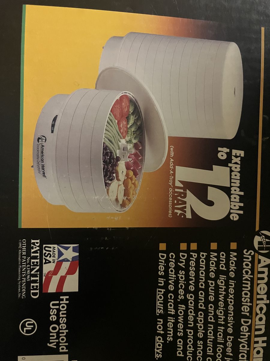 American harvester snack master 2400 dehydrator