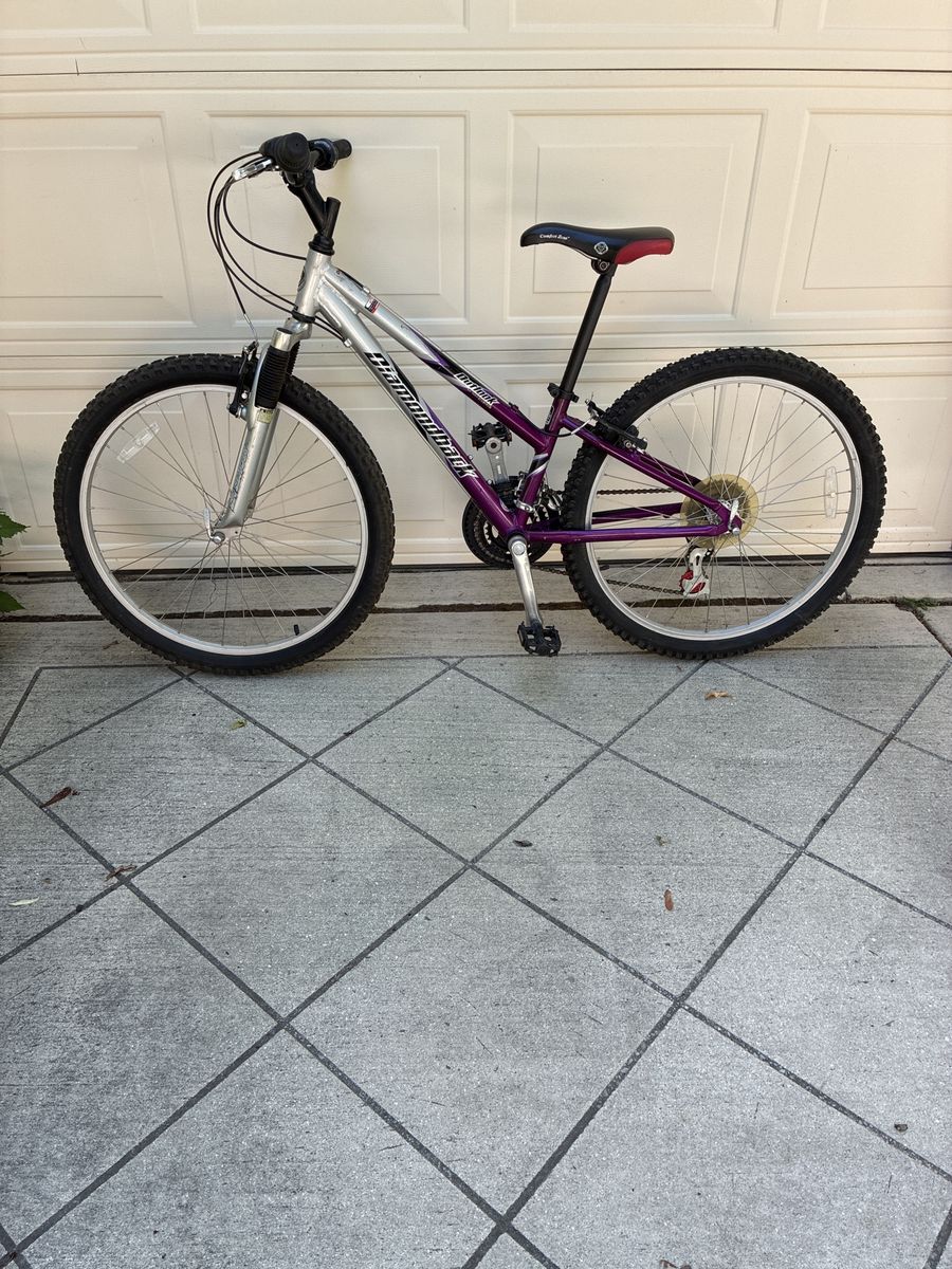 Diamondback Outlook 24" Wheel Mountain Bike - Purple/Silver, Full Suspension, Youth/Adult