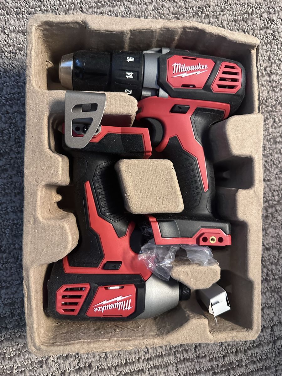 Milwaukee M18 drill and driver set.