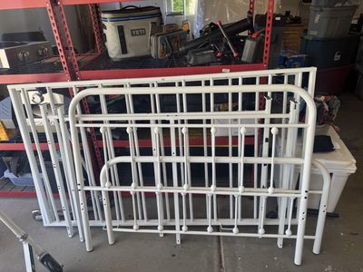 FREE Two 2 White twin trundle beds with rollers