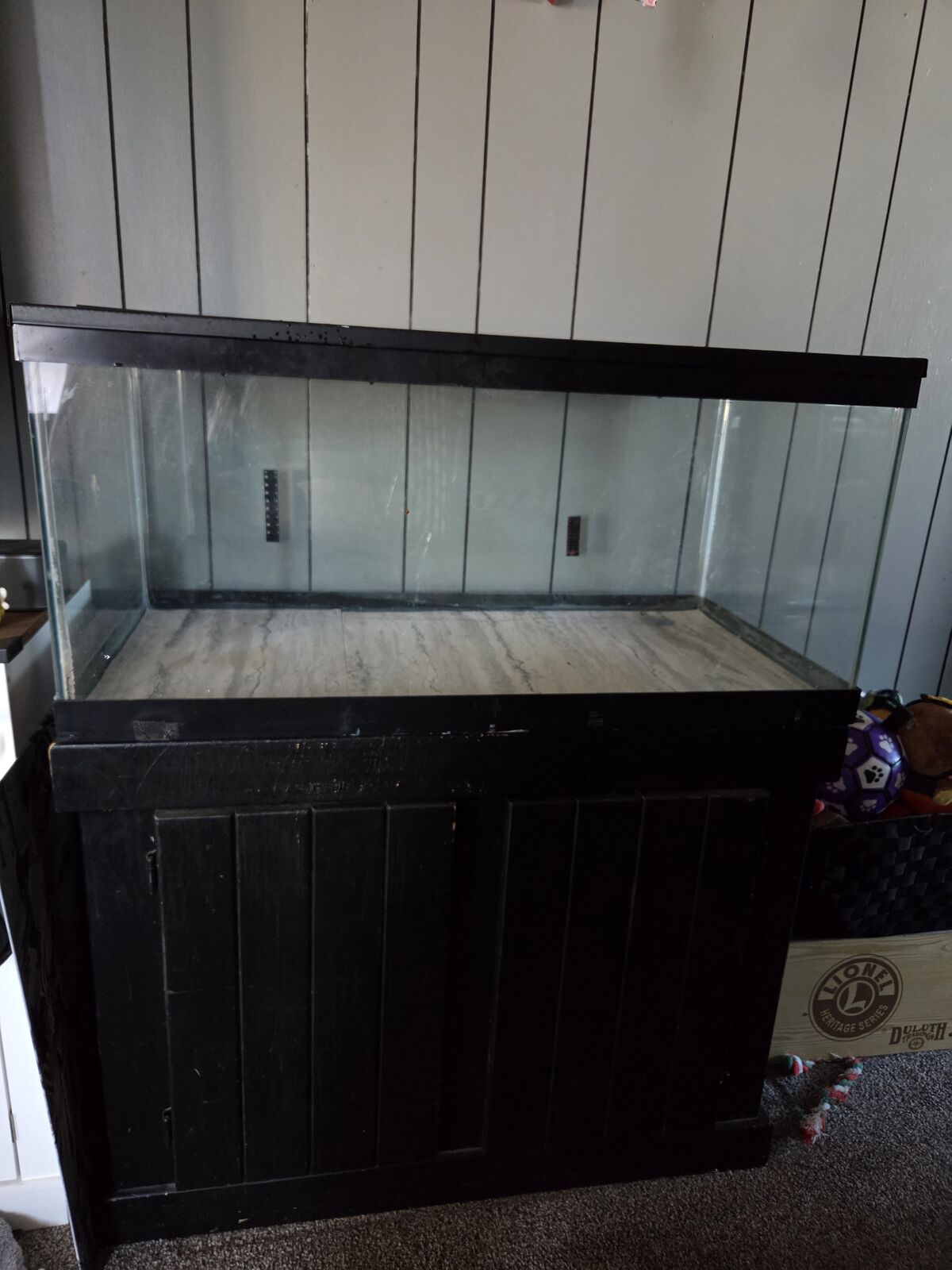 40 gallonTank with Stand and hinge lid and good flooring, $200
