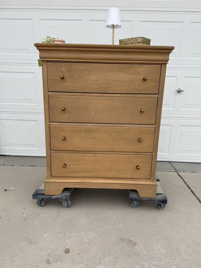 Solid Wood Refinished Stanley Dresser