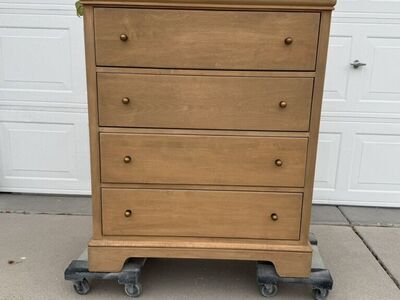 Solid Wood Refinished Stanley Dresser