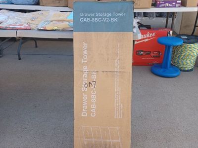 8 Drawer Storage Tower CAB-8BC-V2-BK
