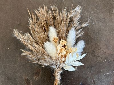 Handmade Dried Flower Boutonniere - Boho Rustic Wedding/Prom Accessory