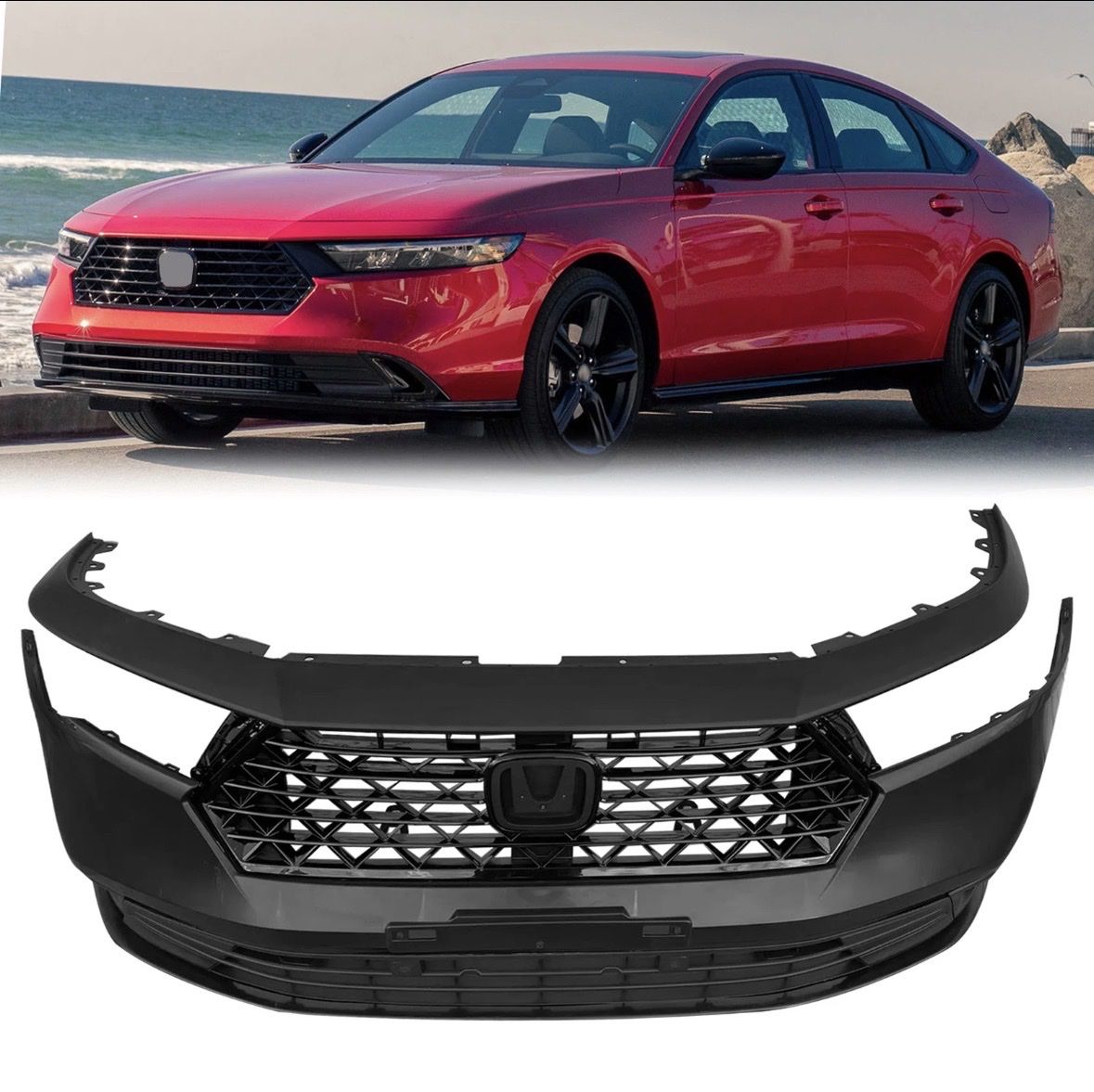 2023-2024 Honda Accord Complete Front Bumper Grille Set