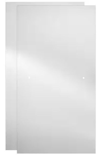 Delta 29-3/4 in. x 55-1/2 in. x 1/4 in. (6 mm) Frameless Sliding Bathtub Door Glass Panels in Clear (For 50-60 in. Doors)
