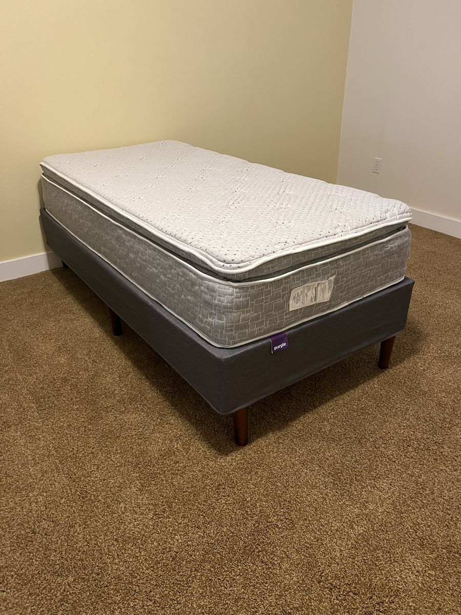 Purple Hybrid 12" Mattress & Foundation Sets — Twin XL, UNUSED/Mint — 4 Available (+ 2 Lightly Used!)