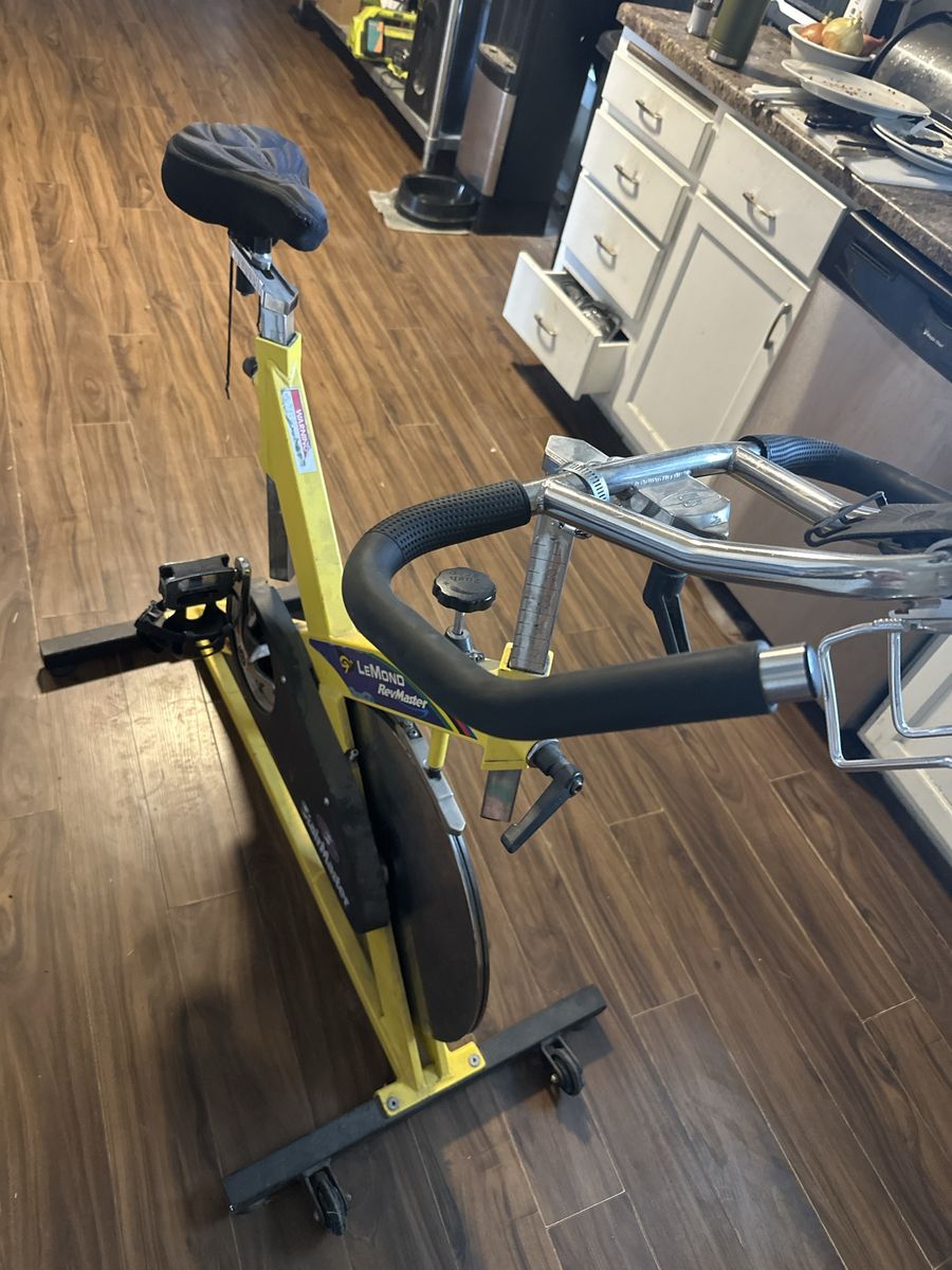 Lemond RevMaster Spin Bike Cycle - Yellow/Blue, Belt Drive