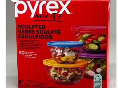 NEW 8 Piece Pyrex Mix-It Mixing Bowl Set