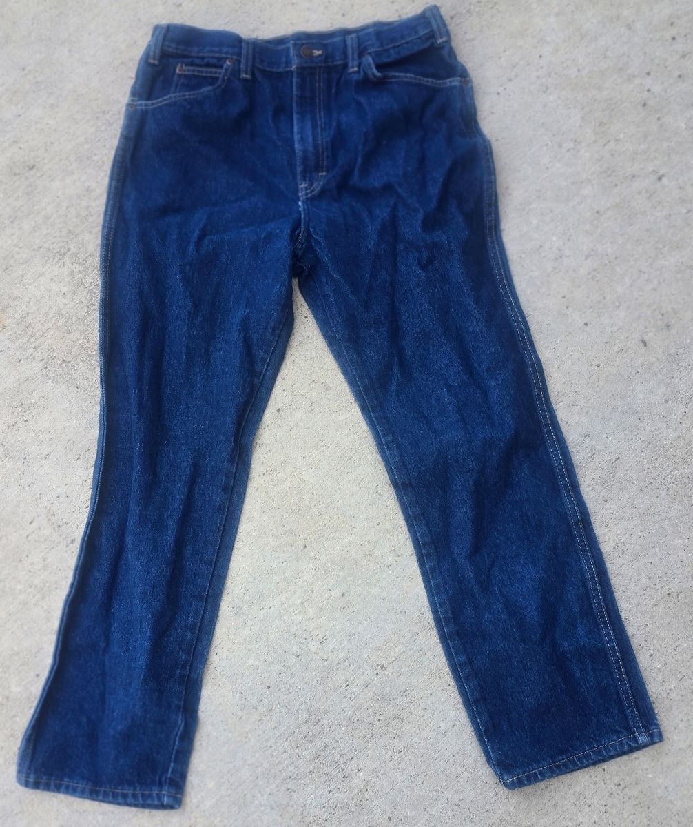 Dickies Men's Regular Fit Denim Jeans – Dark Wash Tough Workwear Pants