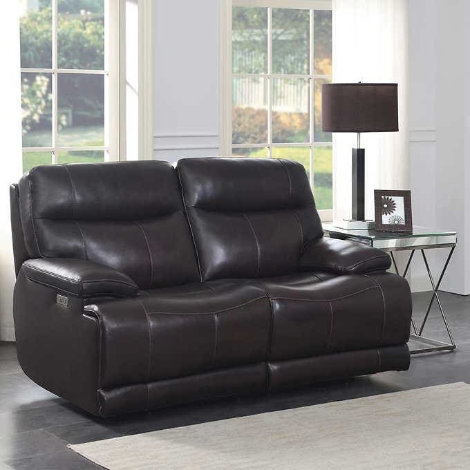 Ridgewin Leather Power Reclining Loveseat  1653286  #88393 
