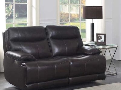 Ridgewin Leather Power Reclining Loveseat 1653286 #88393