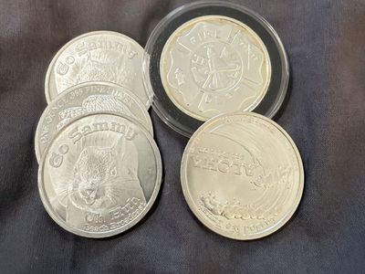 .999 Fine Silver 1oz Commemorative Rounds - "Go Sammy", "Fire Dept", "Aloha"
