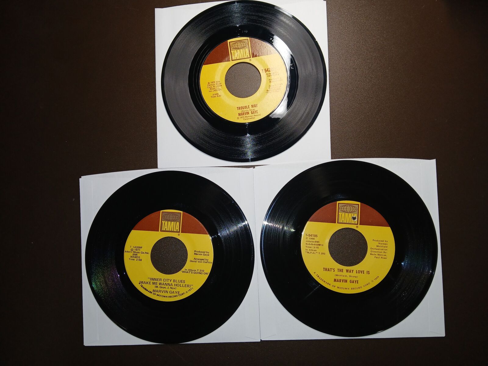 Lot of 3 MARVIN GAYE Vinyl Records (45 RPM 7")
