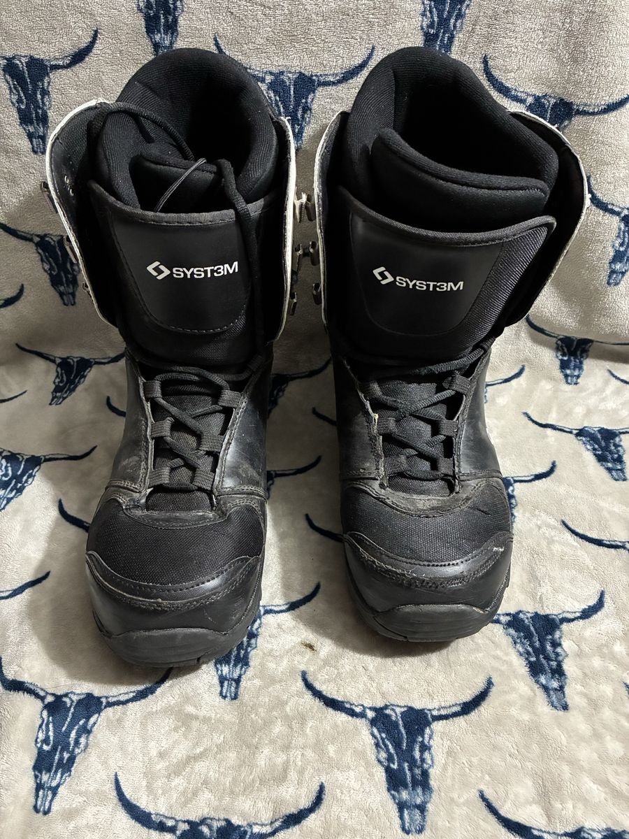 SYST3M Snowboard Boots Men’s Size 11 Black & White – Lace-Up