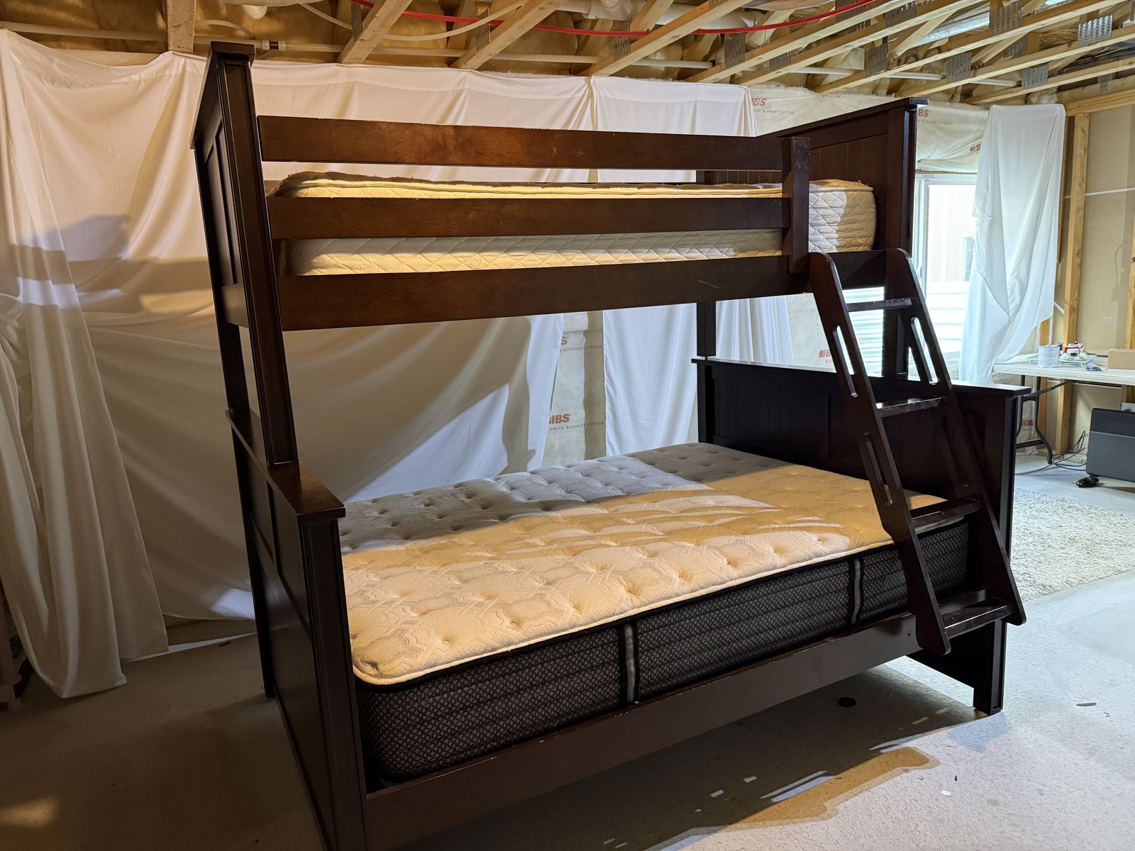 Twin Over Full Solid Wood Bunk Bed Set
