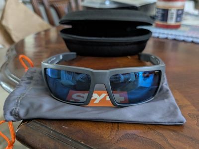 SPY Optic SPYZ87-2+ Happy Lens Tech Polarized Sunglasses - Gray with Blue Lenses