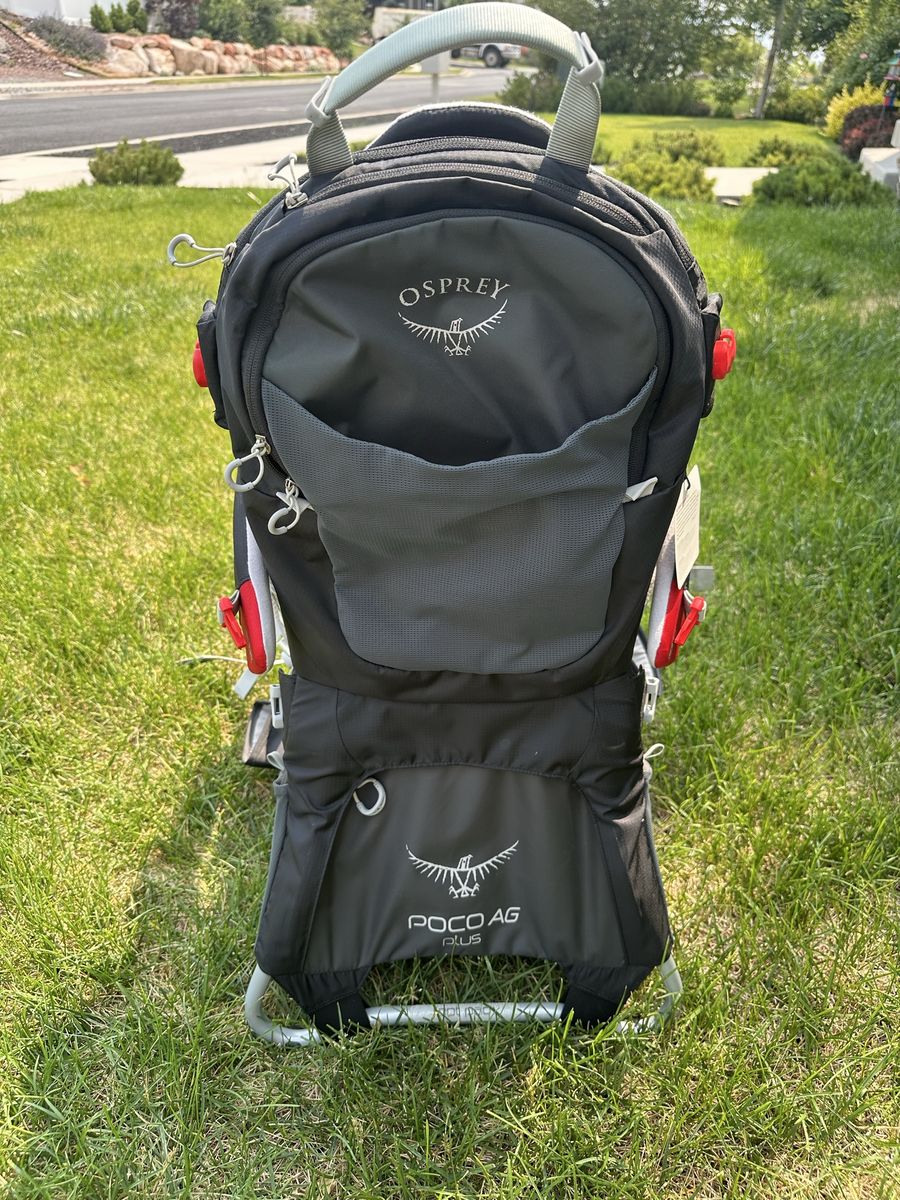 Osprey Poco AG Plus Child Carrier Backpack - Black/Grey - Excellent Condition