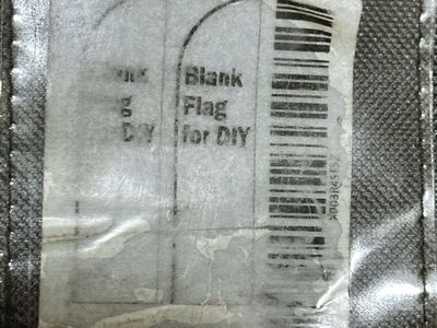 Advertising Blank DIY Flag Just add your vinyl logo or lettering - Black Fabric Zippered Case