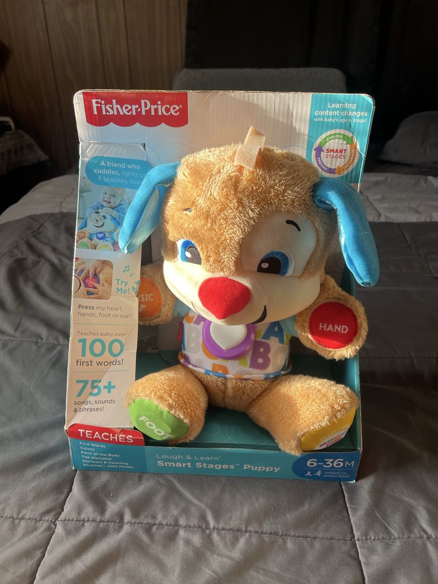Fisher-Price Laugh & Learn Smart Stages Puppy Interactive Plush Toy 6-36M Ages