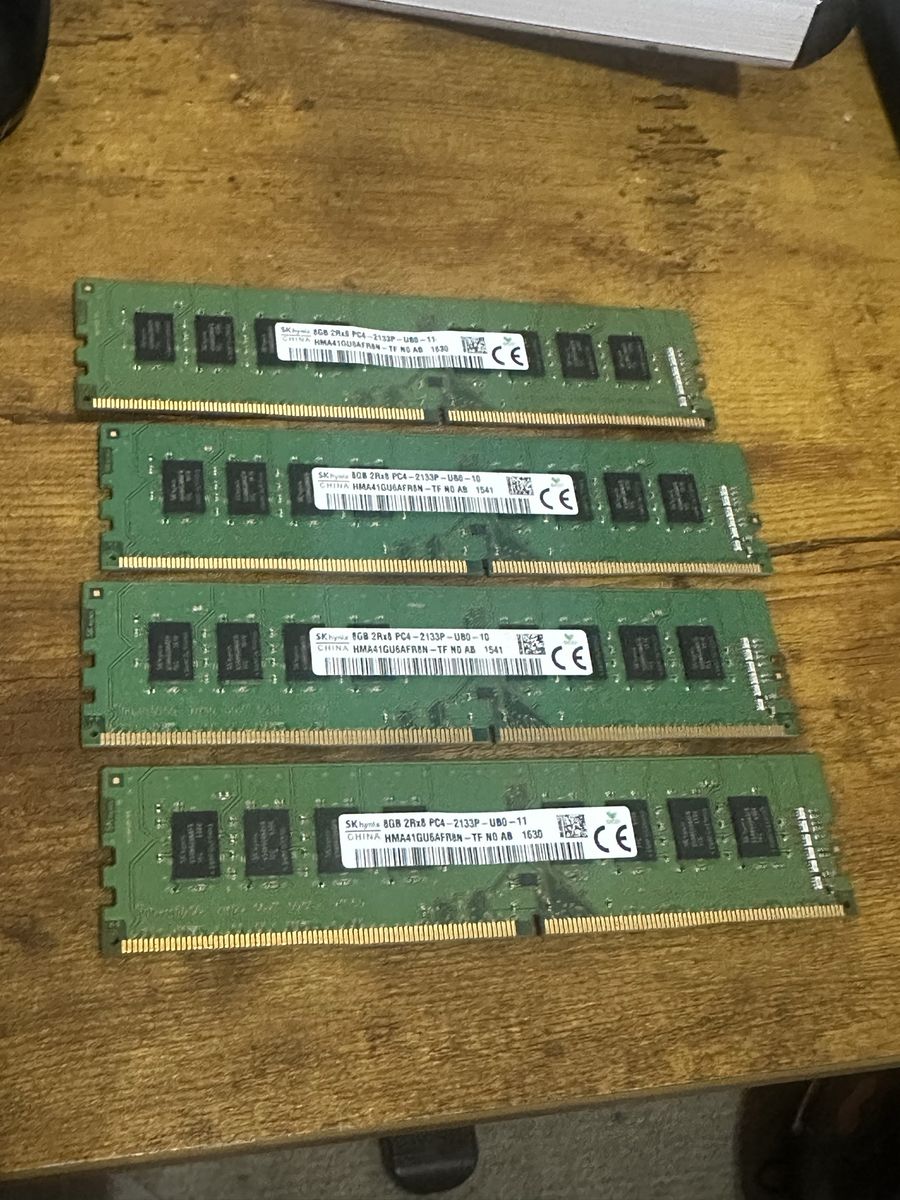 32GB DDR4 2133Mhz RAM 8GBx4Sticks