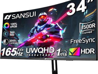 34" SANSUI Gaming Monitor 165 Hz