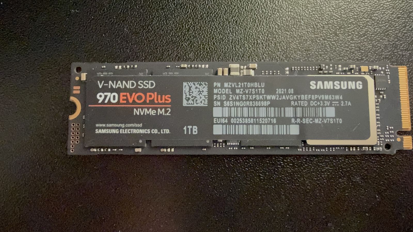 Samsung 970 EVO Plus 1TB NVMe M.2 SSD