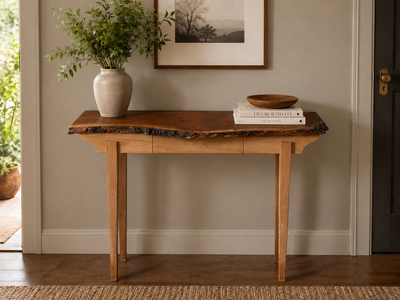 Handcrafted Live Edge Entryway Table | 44"