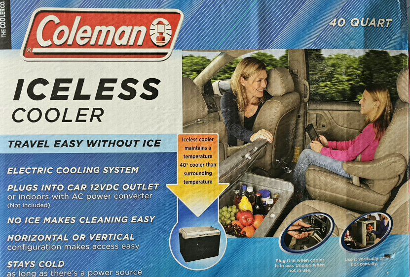 Iceless Cooler 40Quart Vertical or Horizontal Use