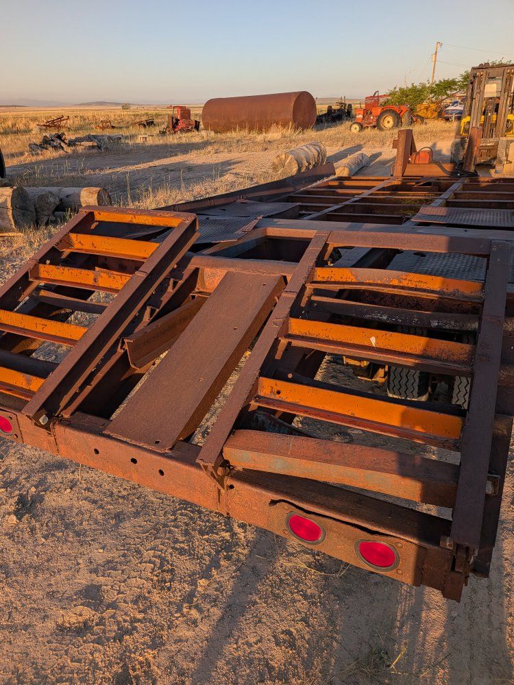 Heavy Duty Flatbed Equipment tandem dually Trailer Frame - Rust, As-Is