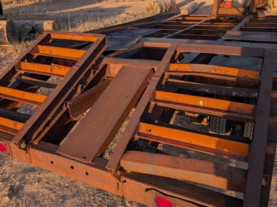 Heavy Duty Flatbed Equipment tandem dually Trailer Frame - Rust, As-Is