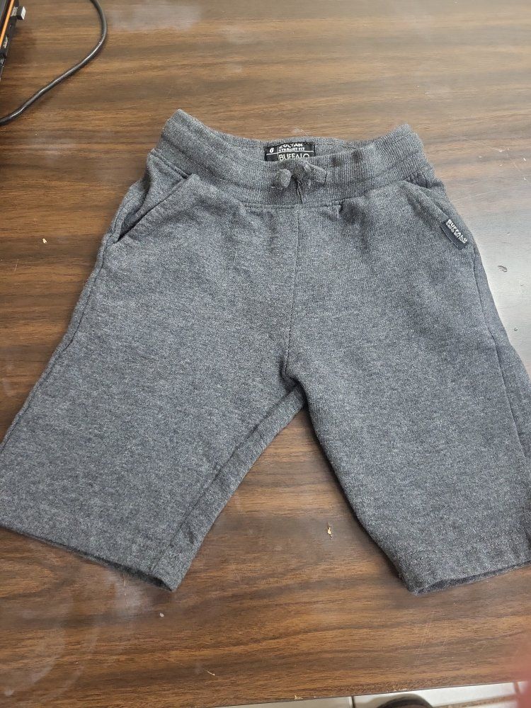 BUFFALO David Bitton Girls' Gray Sweatpants - Size 6 - Cotton Blend