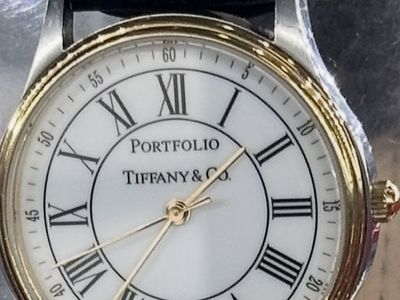 Tiffany and co portfolios watch with leather band