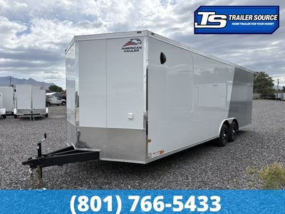 8.5x24 American Hauler Mach Enclosed Car Hauler Trailer - 7'0" Interior - 10K GVWR - 2 Tone Color, Rear Spoiler w/ Load Lights