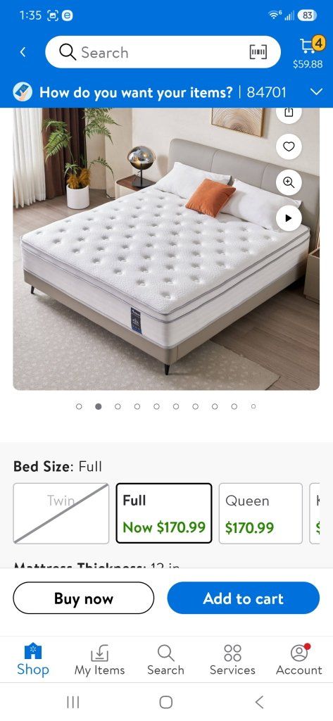 Madevos 12-inch Full Size Hybrid Mattress - Memory Foam & Pocket Spring, Medium Support, White