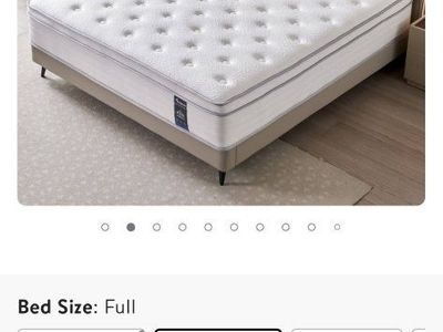 Madevos 12-inch Full Size Hybrid Mattress - Memory Foam & Pocket Spring, Medium Support, White