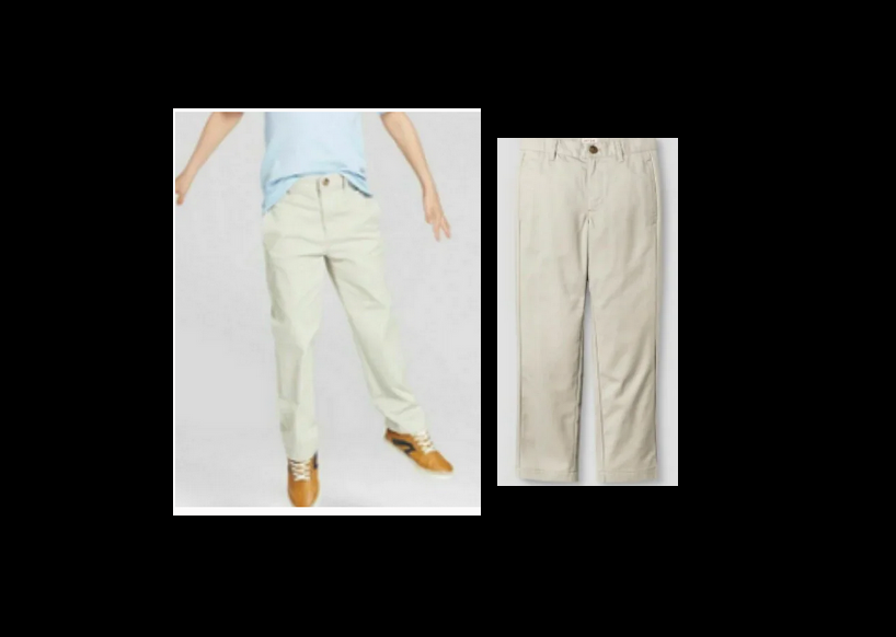 2 PRS LOT -  Khaki Pants Boys Size 4 Reinforced Knee Flat Front Tumbleweed NWT
