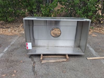 Stainless Steel Commercial Restaurant Range Hood 48" x 24" x 24" with Exhaust Opening