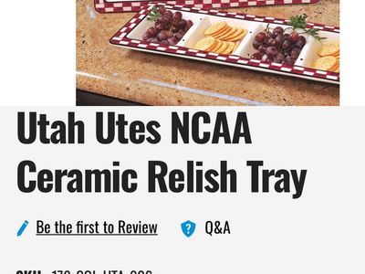 Utah Utes NCAA Ceramic Relish Tray
